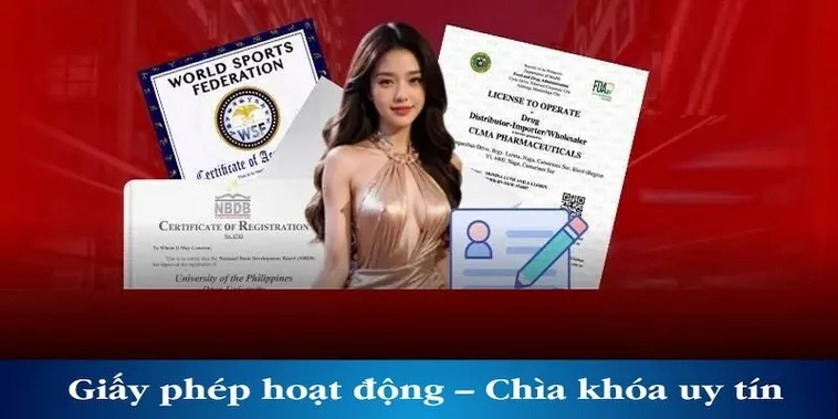 Giấy phép hoạt động chính quy - từ các tổ chức uy tín.
